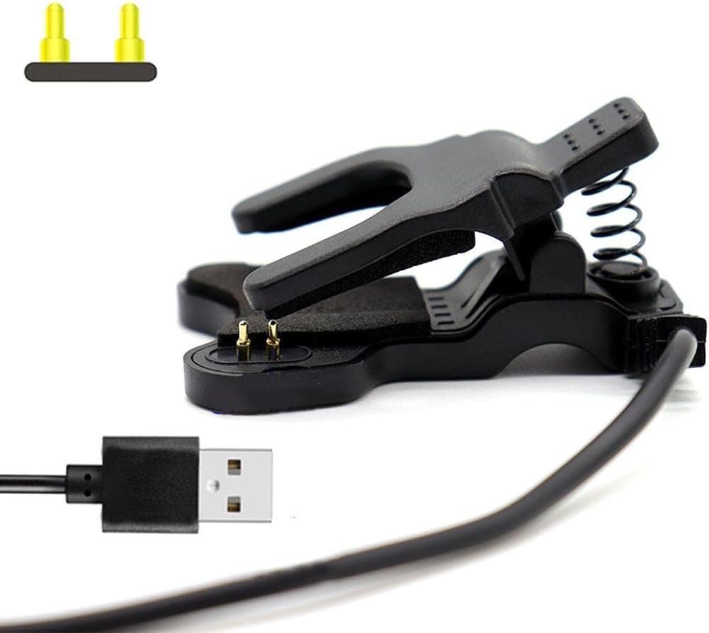 2-Pin 3mm Clip Type Charging Cable USB Charger Adaptor For Child Smart Watch Wristbands USB Port Compatibility Backup Chargers