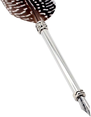 Vista 38 de Gullor Pluma de pluma vintage, pluma de inmersión de plumas naturales con caja de regalo, negro y marrón