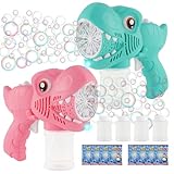 Onory 2 Pack Bubble Gun Machine for Kids, Bubble Gun with Bubble Solutions for Boys Girls, Bubble Blaster for Summer Toy, Party Favors, Outdoor & Indoor Activity, Birthday Gift, Bubble Blower