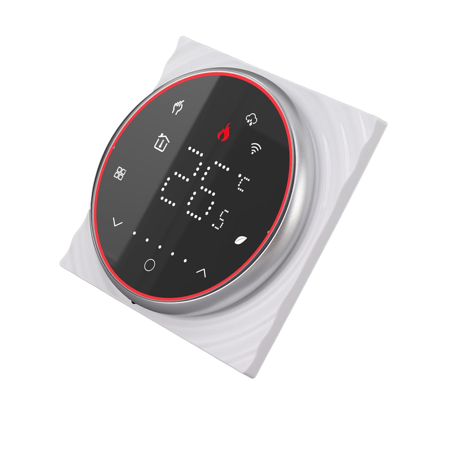 SEAFRONT Termostato Inteligente, Panel Integrado Programable con Pantalla Táctil, Control Preciso de Temperatura para el Hogar y la Oficina (Black)