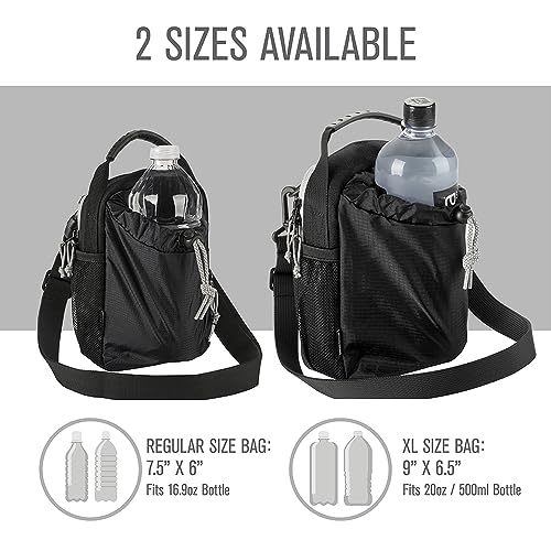 Festival Crossbody Bag - Water Bottle Carrier with Zippered Pocket to Hold Phone, Wallet, and Keys2