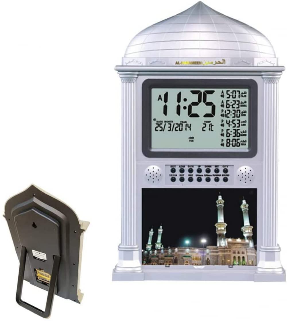 Tapef@ Muslim Prayer Azan Clock, Large Islamic Digital Prayer Time Clock, Masjid Mosque Design Arabic Quran Muslim,Ramadan Gift Clock