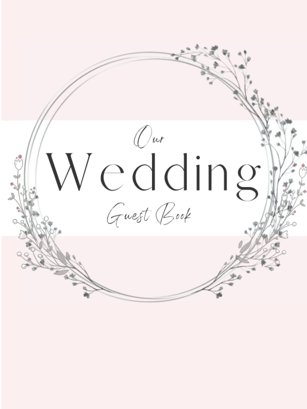 Livre d'or de mariage rose poudré idéal pour table de réception et fête prénatale