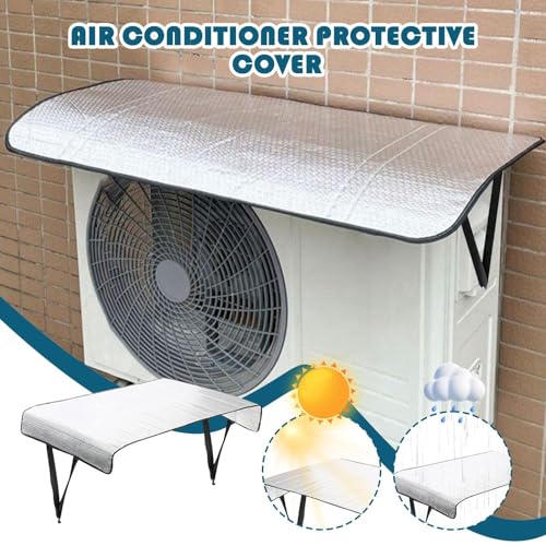AC- Abdeckung für Außeneinheit- magnetische Aluminiumfolie, AC- Sonnenschutz, Laubschutz, Klimaanlagenabdeckung, für Sommer, Winter, Außenbereich, Flügel, Garage, Wohnmobil, Zimmer, Wand, Fe-4