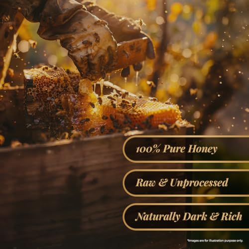 Image of Asmita Organic Farms Wild Forest Honey 300g | 100% Raw, Pure & Natural Honey | Unprocessed, Unpasteurized, Non-GMO | No Added Sugar or Sweeteners | Nutrient-Rich & Antioxidant Superfood