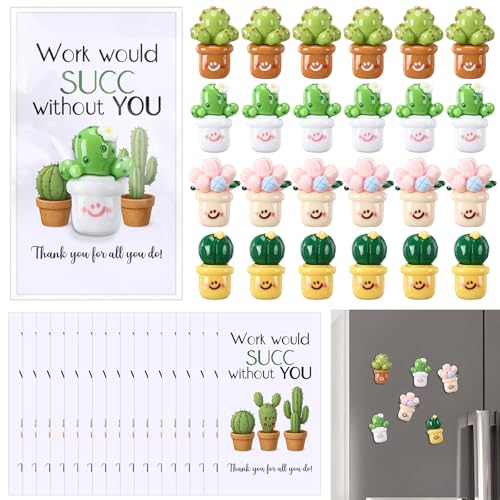 Bucherry 30 Set Employee Appreciation Gifts Fridge Magnets with Cards