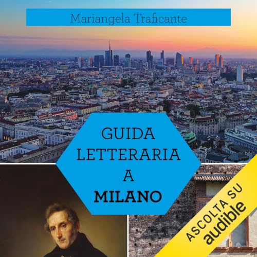 Diseño de la portada del título Guida letteraria a Milano