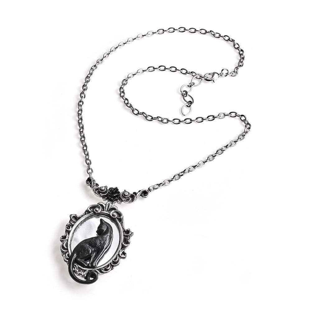 Alchemy Gothic Feline Felicity Donna Collana colore argento peltro