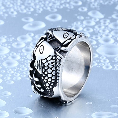 Image of Genuine Stainless Steel Ring for Men Fashion Punk Rock 3D Animal Rings