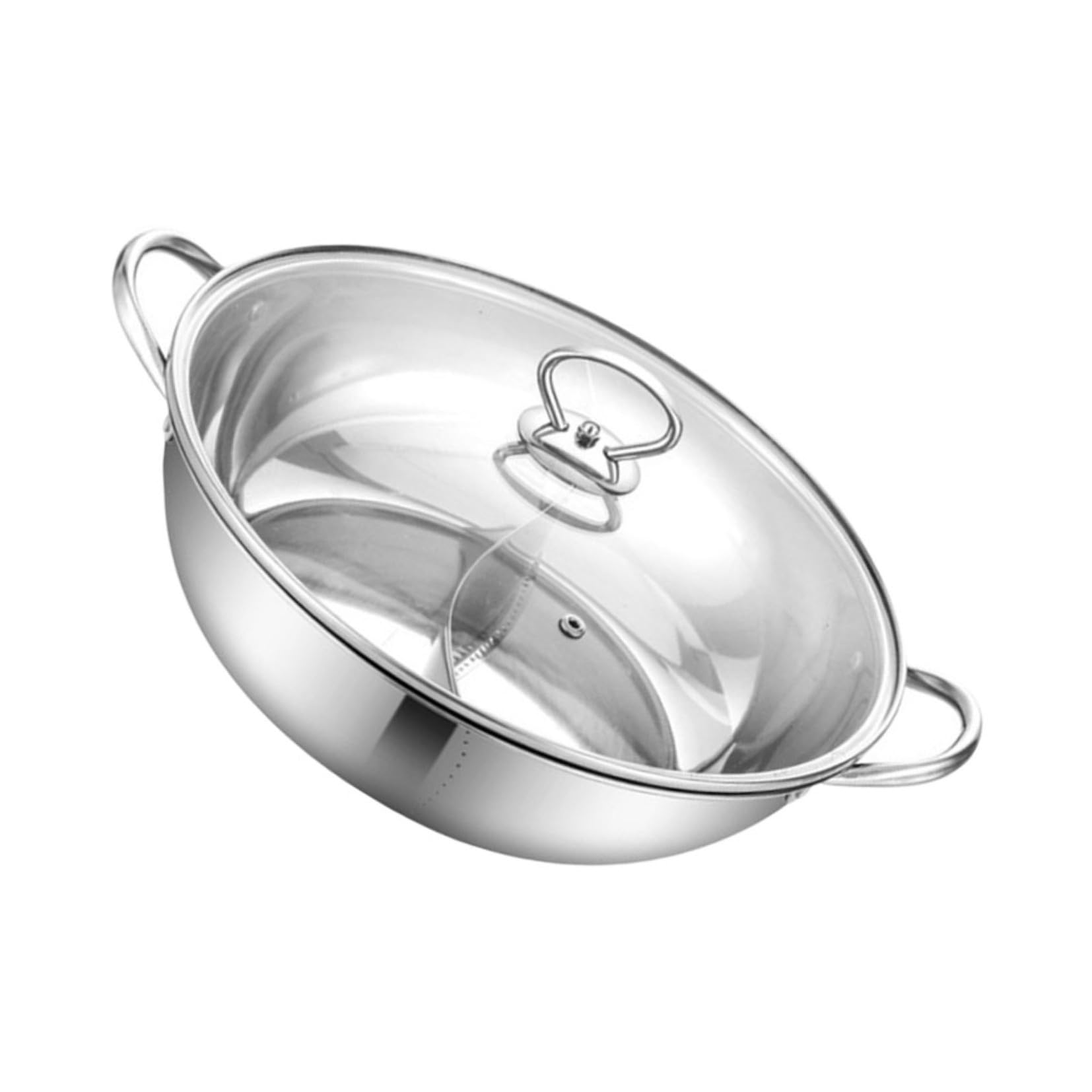 Cabilock Olla de Sopa Caliente Yuanyang de Acero Inoxidable Olla Caliente de Dos Sabores para Cocinar Alimentos Suministros de Cocina