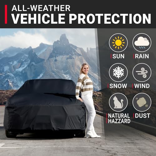 Image of iCarCover Premium Custom Car Cover for 1955-1968 Triumph TR3, TR4, TR5, TR250 Heavy Duty Waterproof All Weather Rain Snow Protector Custom Fit Full Exterior Indoor Outdoor Protection Car Cover (Black)