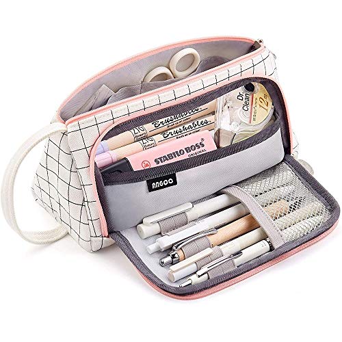 Federmäppchen Etui Große Kapazität 2 Fächer Federtaschen Teenager Mädchen Mäppchen Handheld Tragbare Schreibwarenbeutel Stiftetasche, Cute Pencil Case mit Tragegriff für Schule Mädchen Damen Student Cover