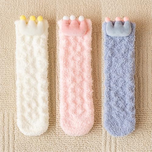 Image of Benefeet Sox Womens Fuzzy Socks Girls Cute Slipper Sock Funny Fluffy Winter Warm Soft Cozy Plush Indoor Sleep Sock