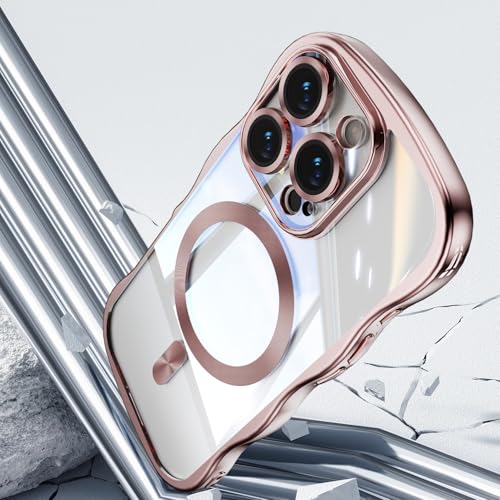 Magnetische siliconen telefoonhoes iPhone 13 Pro Max, schokbestendig, draadloos opladen, camerabescherming, roze - Afbeelding 5