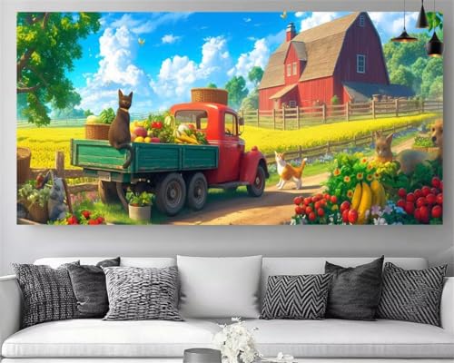 Diamond Painting Adulte Grand Format 70x140cm Broderie Strass Cristal Animaux