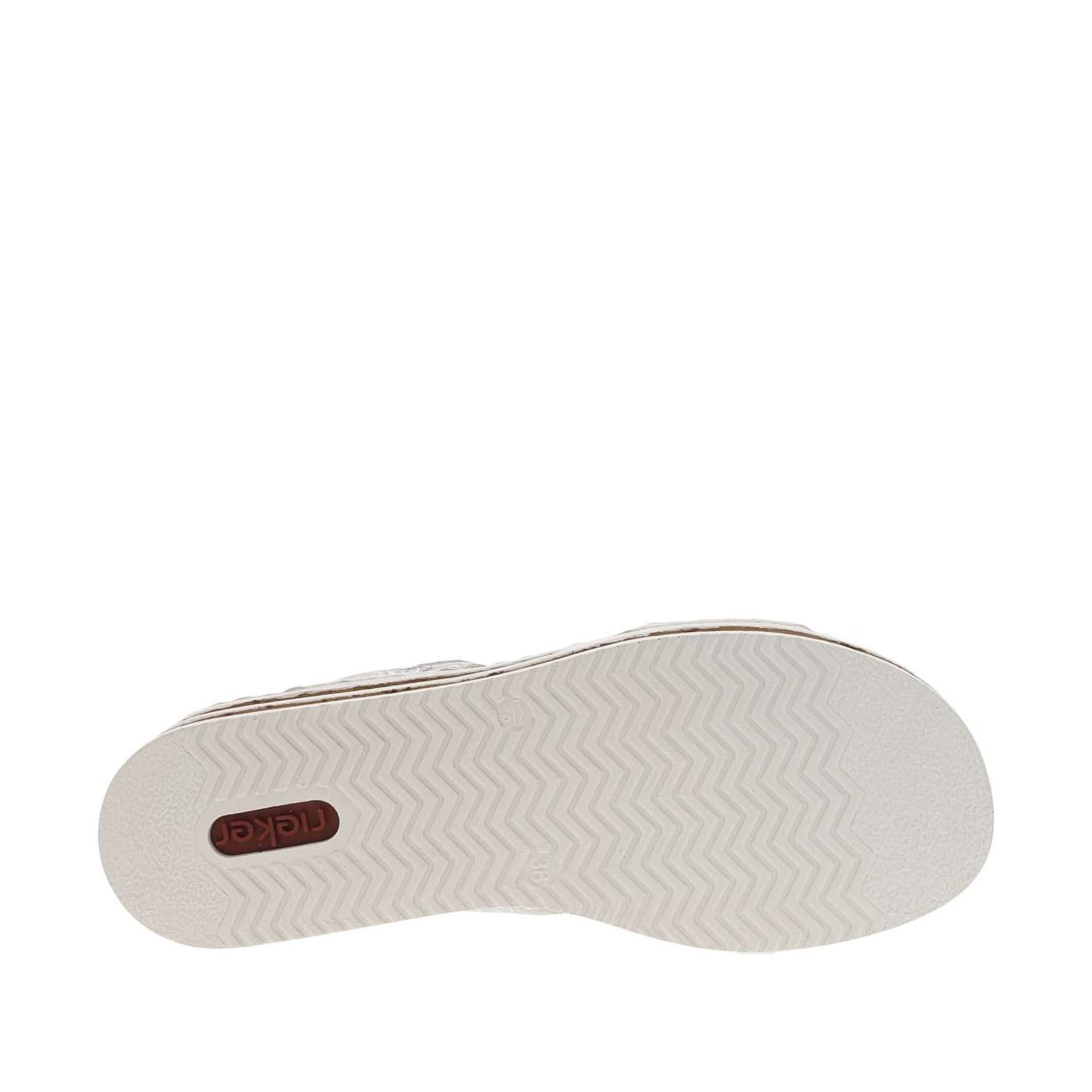Rieker Pantolette Blu Finta Pelle