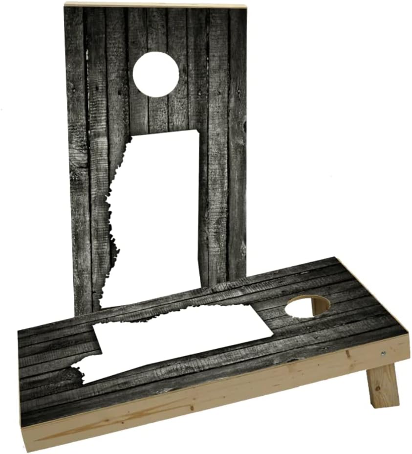 Wood Slat (Mississippi) Theme Custom Cornhole Board Game Set
