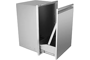 Built-in Outdoor Kitchen Storage Drawers | Perfect Solution for BBQ Area - W13.6XH26XD19 Inches