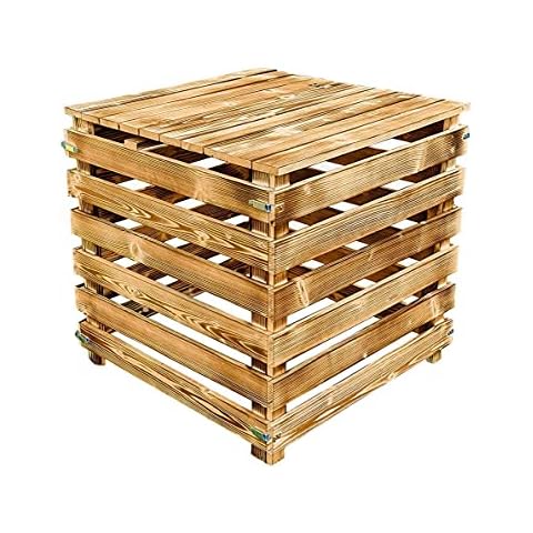 Holz KOMPOSTER mit Deckel 510 L Kompostbehälter Cover