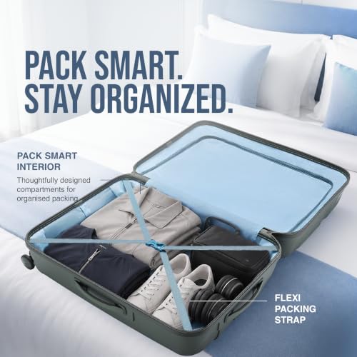 Image of American Tourister Ivy 2.0 | Large Size Check-in Trolley Bag (79 cm) | 360 8 Wheel Travel Luggage | Hard Case Polypropylene (PP) Suitcase | Combination Lock | Dark Forest