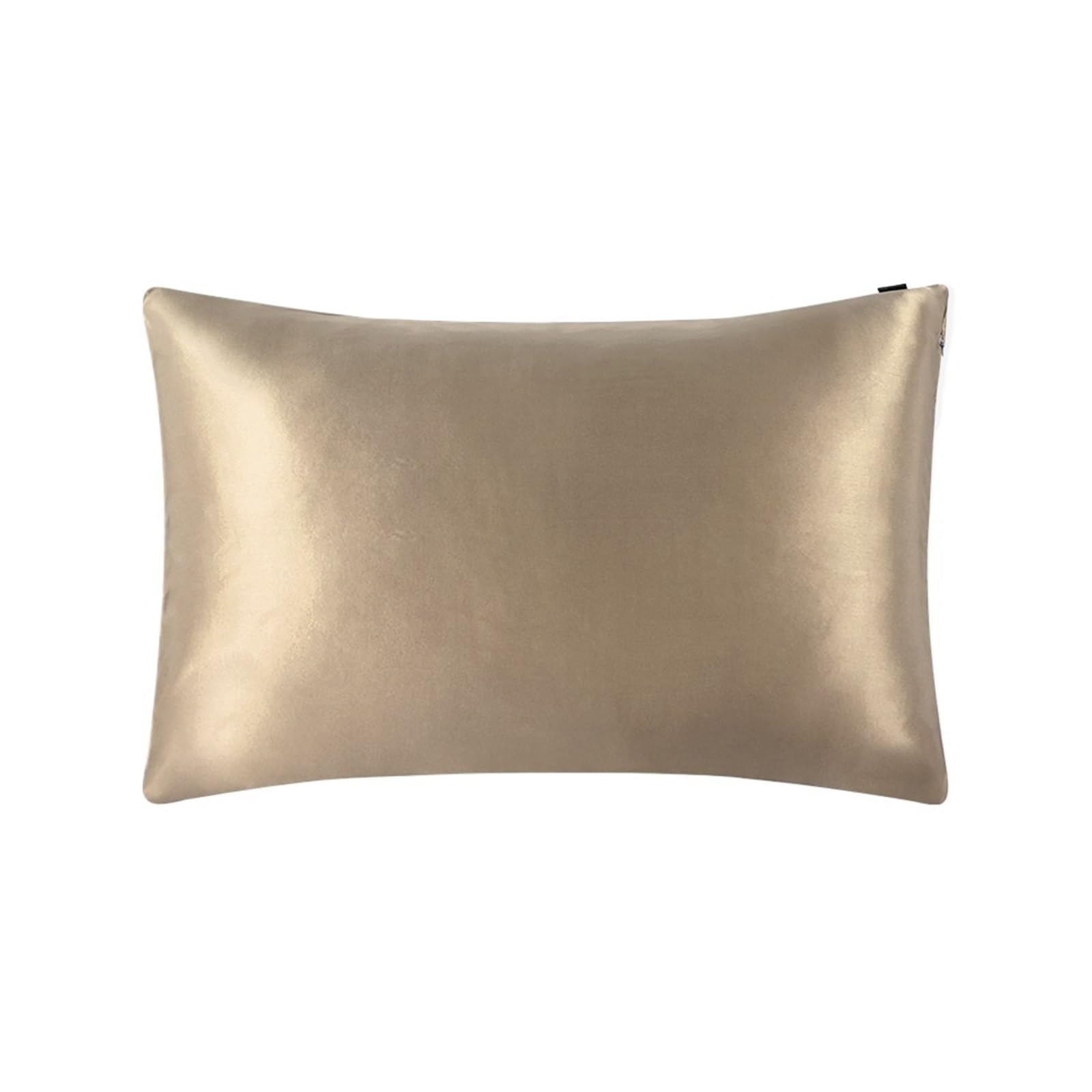 Silk Pillowcase With Hidden Zipper Care for Hair Pillow Cover for Bedding(Khaki,51x66cm(Standrad))