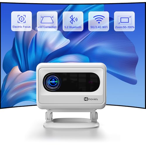 Image of 【Electric Focus & Native 1080P】VOPLLS 1080P Smart Projector with WiFi and Bluetooth, Auto Focus & Keystone Portable Outdoor Projector, VOPLLS 4K Support Home Movie Projector
