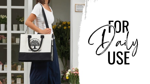 Bolso Tote de lona para mujer con gran capacidad miniatura 7