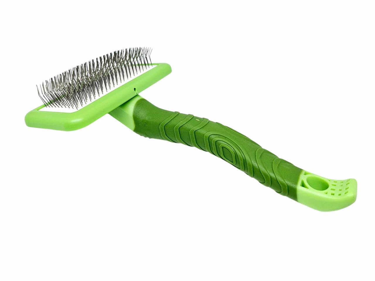 Small Green Grooming Fluffing Brush for Dogs Doodle Poodle Small Dogs