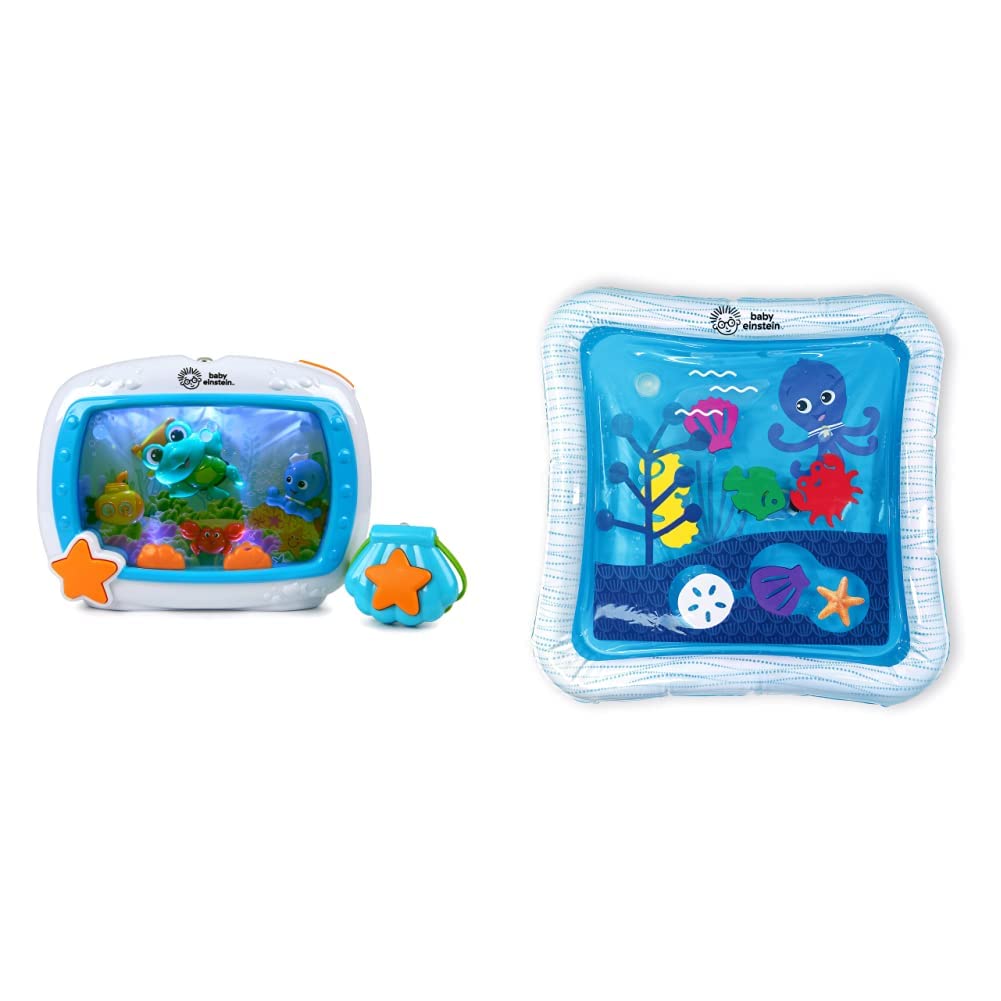 Baby Einstein &, Opus’s Ocean of Discovery - Wassermatte, Spielmatte befüllbar mit Wasser, Seiten aufblasbar, 6 Meerestiere unter der Oberfläche, ab der Geburt