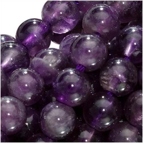 Amethyst Gemstone Beads 6mm Round Purple 15.5 Inches