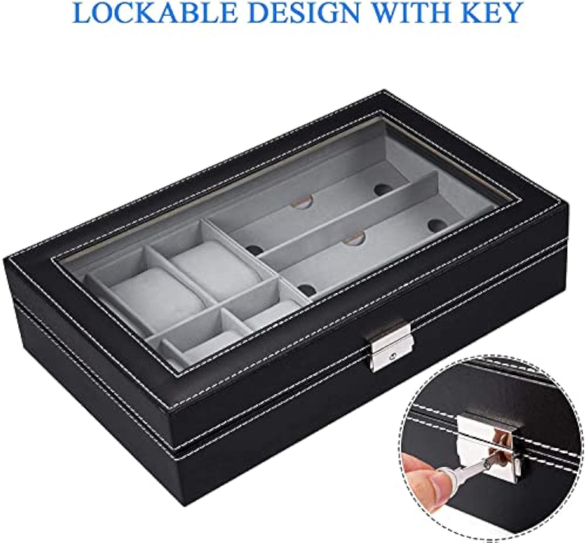 6 Slot Watch Box & 3 Slot Sunglasses Storage Case