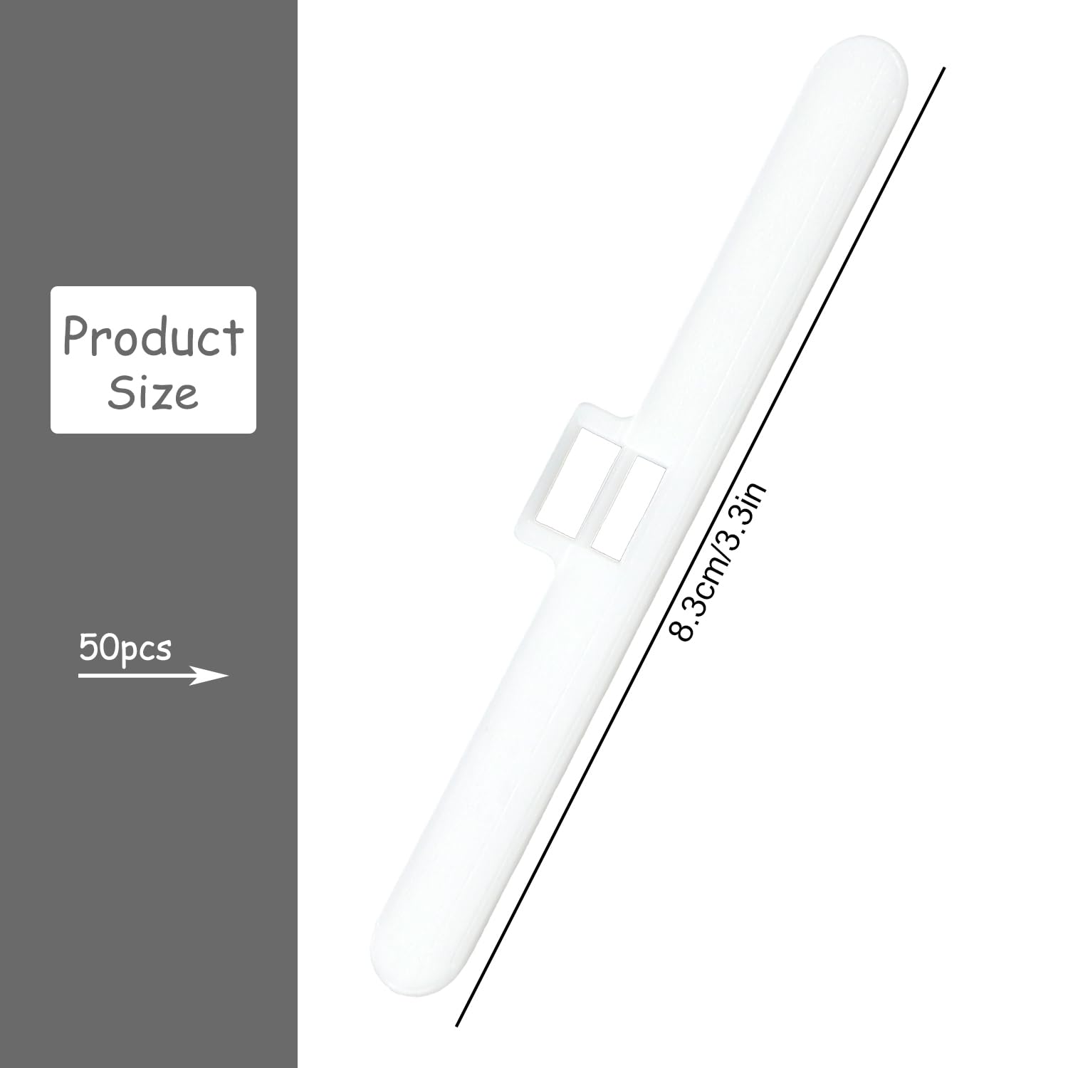 Luckious Vertical Blind Top Hangers,White Vertical Blind Double Hole Top Hangers Replacement for 89 Mm Slats Repairing(50Pcs) - Image 2