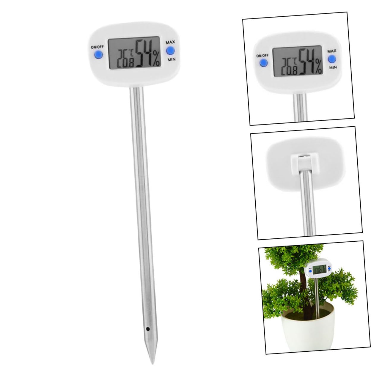 POPETPOP 2pezzi Mini Termometro e Igrometro Per Terreno Tester Di Temperatura e Umidità Per Giardinaggio Strumento Per Controllo Soil Moisture e Soil Testing Per Piante e Orticoltura