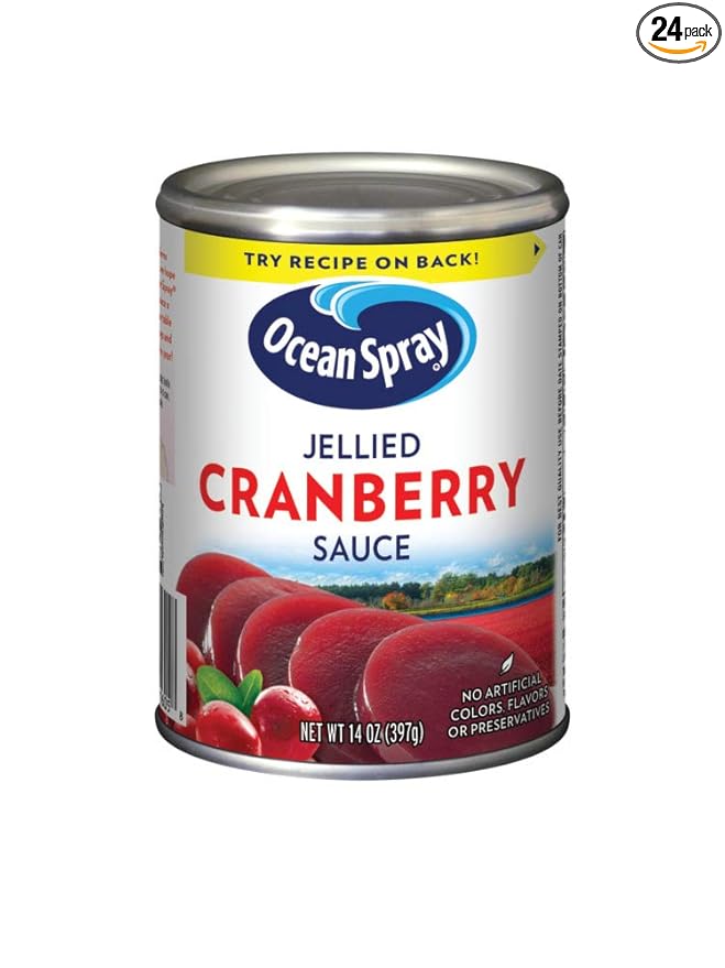 Ocean Spray Cranberry Sauce Jellied, 14-Ounce Bottles (Pack of 24)