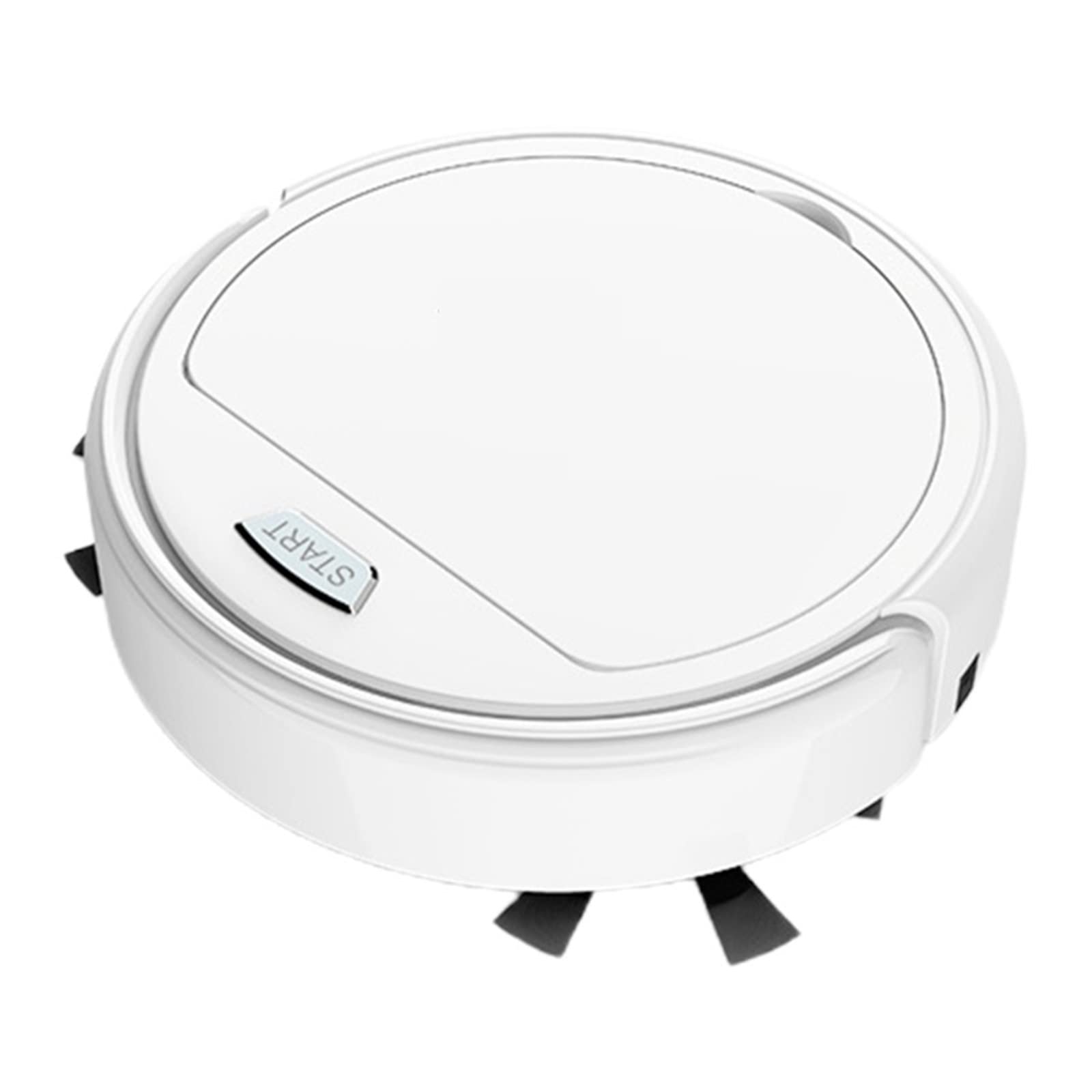 Robot aspirateur poils d'animaux avec super balai pour sol dur blanc