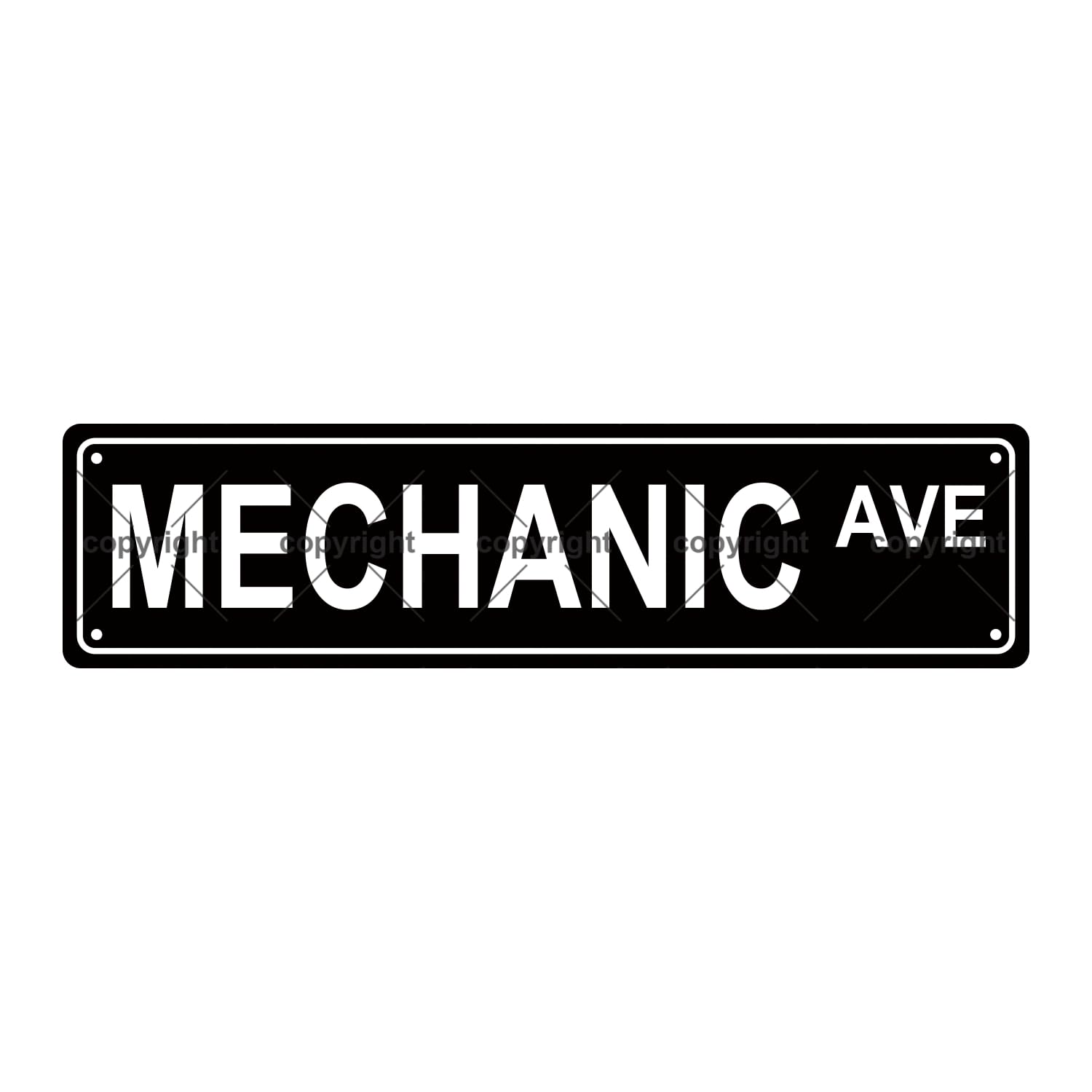 Mechanic AVE Occupation Metal Tin Street Sign Bar Cafe Garage Cave Home Room Wall Bathroom Farmhouse Garden Porch Patio Decor,4x16 Inch