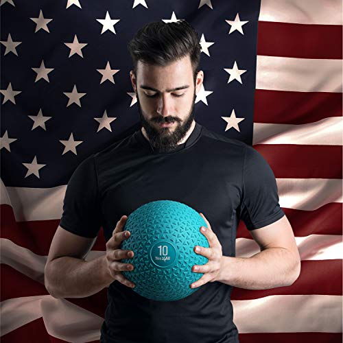 Yes4All Slam Balls 30lbs for Strength and Crossfit Workout – Slam Medicine Ball, Trendy Teal (LBK8)