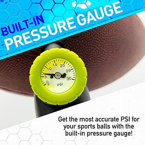Franklin Sports Ball Pump + Pressure Gauge with Needle - Perfect Hand Pump for Sports Balls - Air Inflation for Soccer, Basketballs + More by Franklin Sports - Image 2