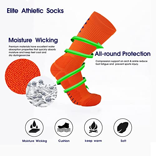 Basketball Socks, Cushion Crew Athletic Sport Compression Socks for Men Women Youth4