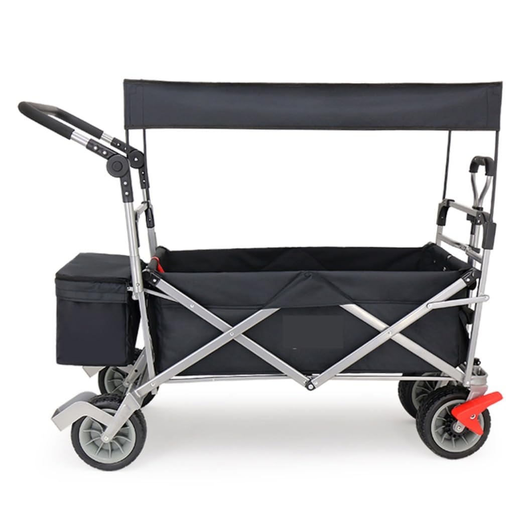 Carro Playa Carrito Playa Carro Plegable Carro Plegable Para Jardín, Carro Resistente Con Dosel Para Acampar Al Aire Libre, Camión De Tracción En La Playa Con 4 Ruedas Carro Transporte Carro de Playa