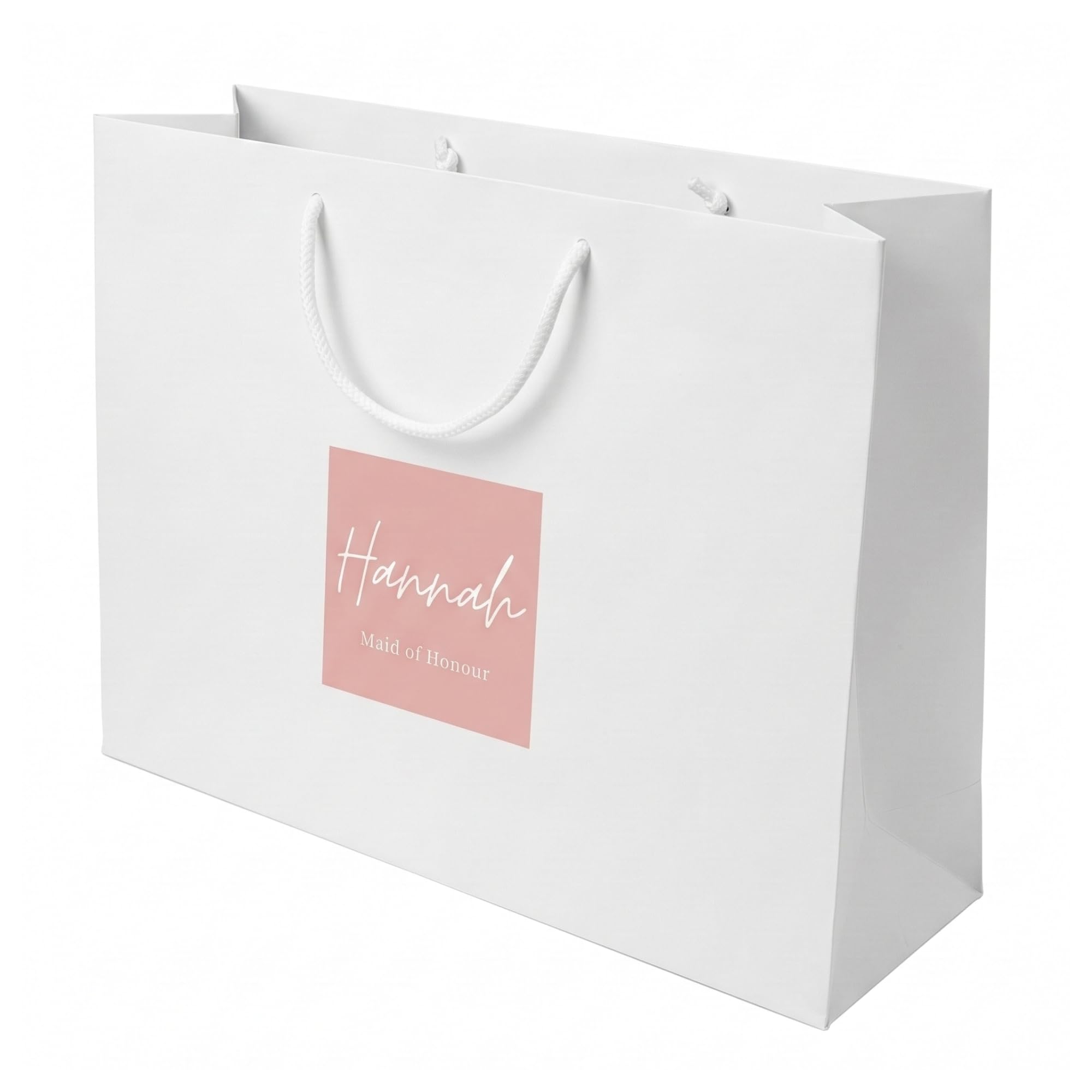 COOKIES AND KOALAS White Large Bridesmaid Present Bag Sticker 40x30x13cm