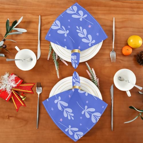 Servilletas de Tela con Patrón Azul y Púrpura, Set de 6 miniatura 4