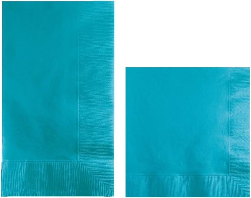 Converting Paper Bulk Party Napkin Bundle, 100 Bermuda Blue