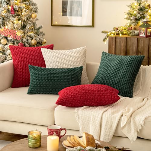 Miulee 2P_BOLUOMAISHUI_1818_1 Throw Pillow Covers Soft Corduroy Decorative Set Of 2 Boho Striped Pillow Covers Pillowcases Farmhouse Home Decor thumb #4
