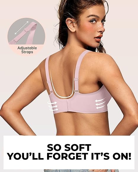 Image of JellyLift Seamless Wireless Jelly Bra for Women | No Underwire, Deep V Invisible T-Shirt Bra | 360 Jelly Support, Adjustable Straps | S-3XL
