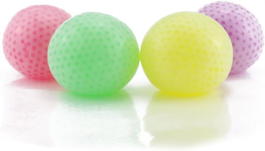 BcPowr 4PCS Four Colors Bead Squeezing Stress Ball, Squeezing Stress Relief Ball for Boy, Girls & Adults, Stress Relief Squeezing Soft Vent Ball Hand Wrist Toys, Vent Toys.(Color Random)