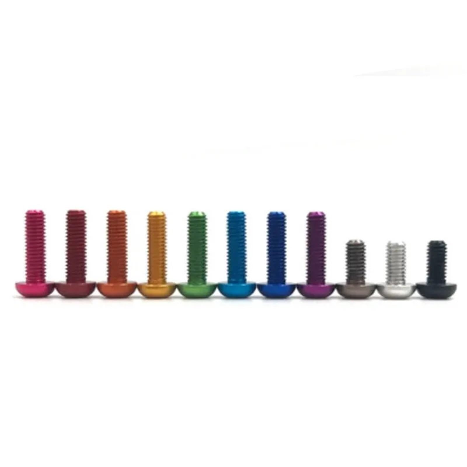 10 Viti A Testa Bombata Esagono Incassato M5x15 In Alluminio Colorato – Anodizzate, Leggere E Resistenti