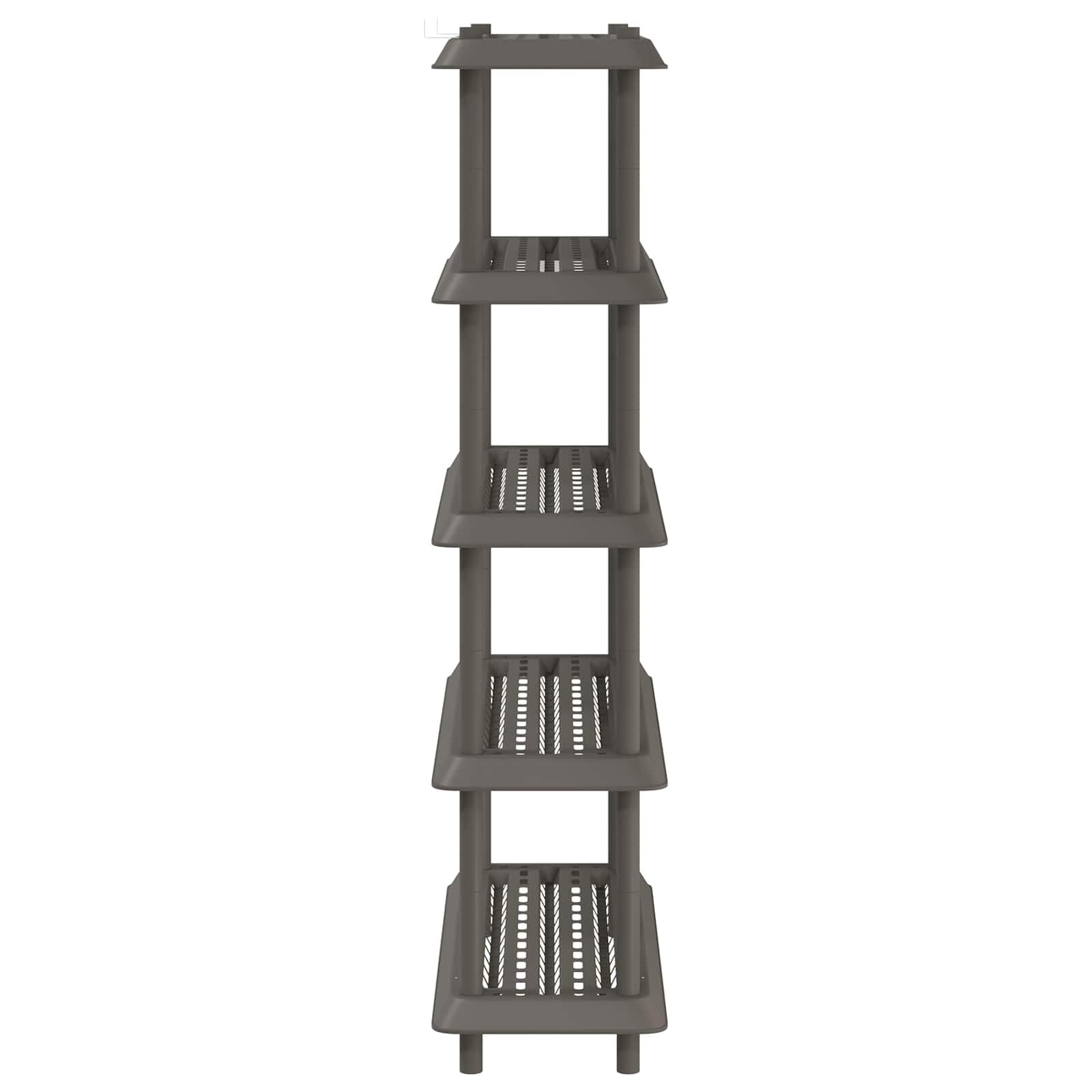 Scaffale a 5 ripiani, 100 x 40 x 177 cm, in polipropilene, grigio