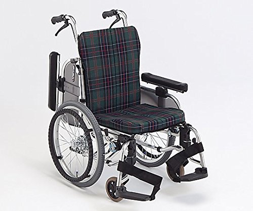 未使用品】松永製作所 車いす AR-111 自走式 スタンダード 緑チェック