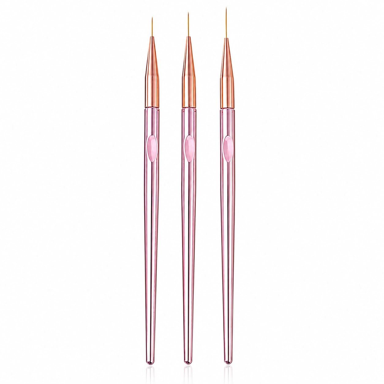 3 PCS Rose Gold Nail Art Liner Brush Set, Ultra Fine Detail Painting Brushes for Gel Polish Acrylic Nail Art Designs, Thin Line Drawing & DIY Manicure Tools (7mm, 9mm, 11mm)-image-48